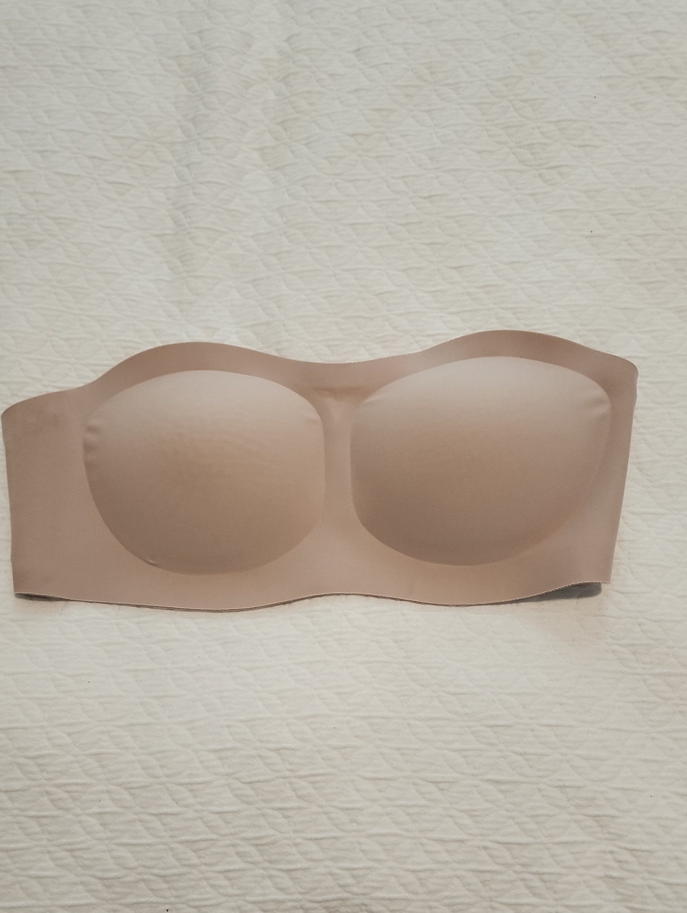 Seamless Strapless Bandeau Bra in Nude Large